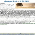 Mensagem do dia - 01.04.2020