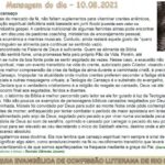 Mensagem do dia - 10.08.2021