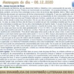 Mensagem do dia - 08.12.2020