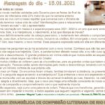 Mensagem do dia - 15.01.2021