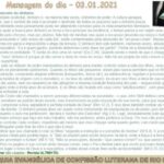 Mensagem do dia - 03.01.2021