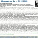 Mensagem do dia - 01.10.2020