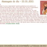 Mensagem do dia - 23.01.2021