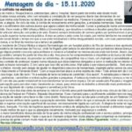 Mensagem do dia - 15.11.2020