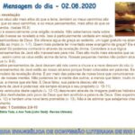 Mensagem do dia - 02.08.2020