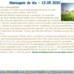 Mensagem do dia - 15.05.2020