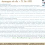 Mensagem do dia - 01.06.2021