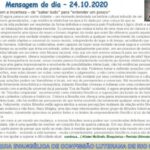 Mensagem do dia - 24.10.2020