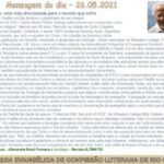 Mensagem do dia - 26.05.2021