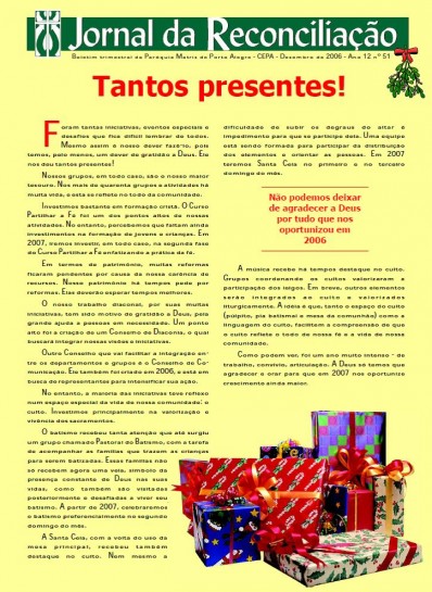Jornal da Reconciliação. Ano 12