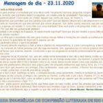 Mensagem do dia - 23.11.2020