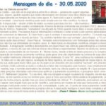 Mensagem do dia - 30.05.2020