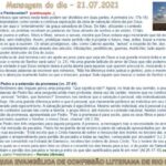 Mensagem do dia - 21.07.2021