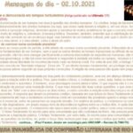 Mensagem do dia - 02.10.2021