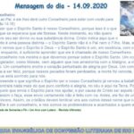 Mensagem do dia - 14.09.2020