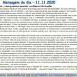 Mensagem do dia - 11.11.2020