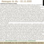 Mensagem do dia - 22.12.2020