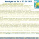 Mensagem do dia - 25.06.2020