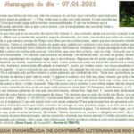 Mensagem do dia - 07.01.2021
