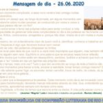 Mensagem do dia - 26.06.2020
