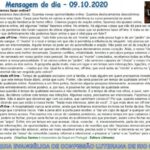 Mensagem do dia - 09.10.2020