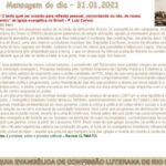 Mensagem do dia - 31.01.2021