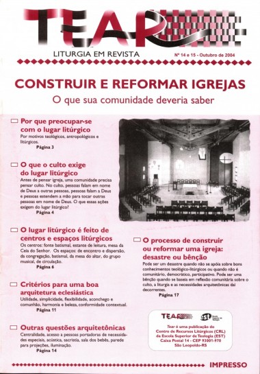 Tear - Liturgia em Revista. Número 14 e 15 - Outubro 2004