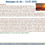 Mensagem do dia - 13.07.2020