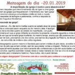Mensagem do dia - 20.01.2019