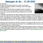 Mensagem do dia - 31.05.2020
