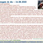Mensagem do dia - 16.08.2020