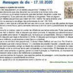 Mensagem do dia - 17.10.2020