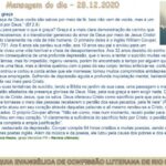 Mensagem do dia - 28.12.2020