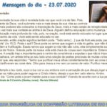 Mensagem do dia - 23.07.2020