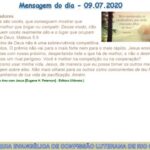 Mensagem do dia - 09.07.2020