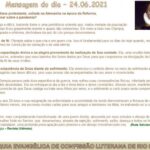 Mensagem do dia - 24.06.2021