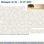 Mensagem do dia - 22.07.2020