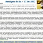 Mensagem do dia - 27.06.2020