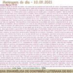 Mensagem do dia - 10.09.2021
