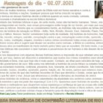 Mensagem do dia - 02.07.2021
