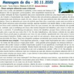 Mensagem do dia - 30.11.2020