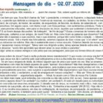 Mensagem do dia - 02.07.2020