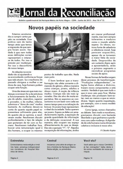 Jornal da Reconciliação. Ano 19
