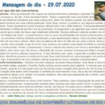 Mensagem do dia - 29.07.2020