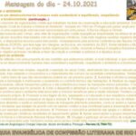 Mensagem do dia - 24.10.2021