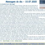 Mensagem do dia - 10.07.2020