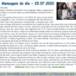 Mensagem do dia - 25.07.2020
