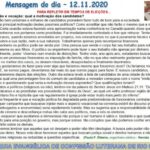 Mensagem do dia - 12.11.2020