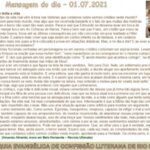 Mensagem do dia - 01.07.2021
