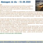 Mensagem do dia - 01.08.2020